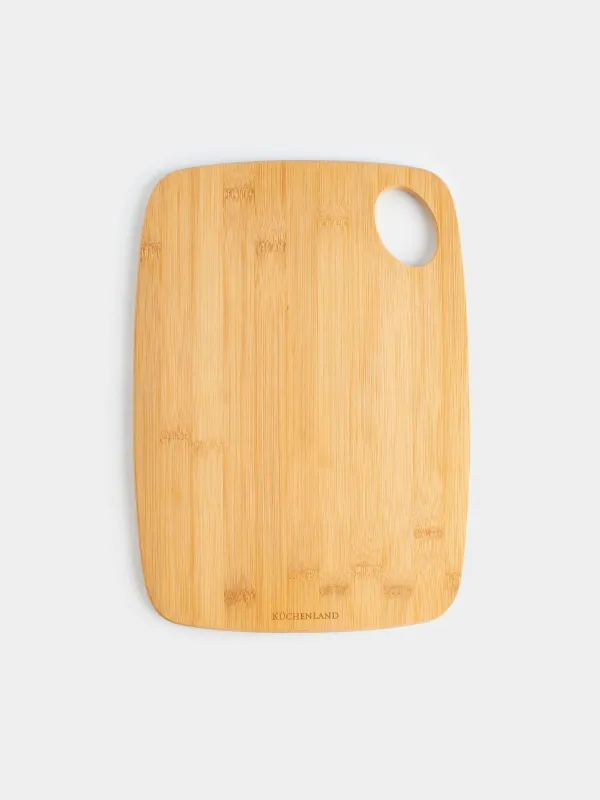 Кесу тақтасы, 35х25 см, тікбұрышты, дөңгелек, бамбук, Bamboo, image-0