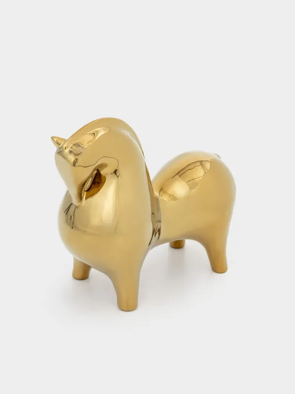 Статуэтка, 31х27 см, Конь, Horse gold, image-1