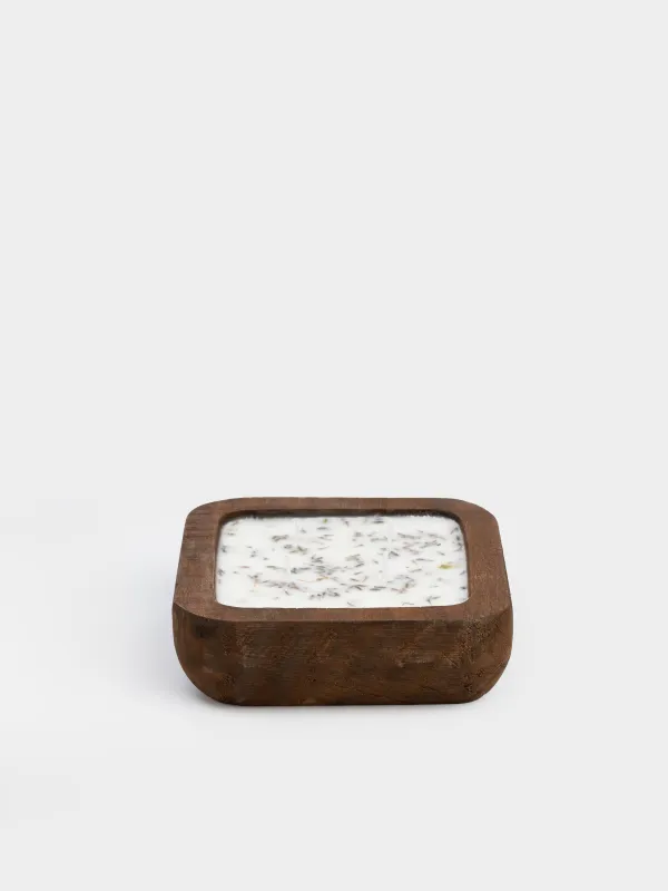 Свеча ароматическая, 15 см, Lavender, Wood candle, image-1