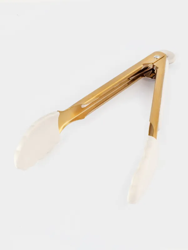 Ас үй қысқыштары, 27 см, Болат/силикон, алтын сүт, Bello gold, image-5