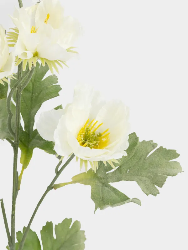 Сәндік бұтақ, 68 см, пенопласт/полиэстер, Ақ көкнәр, Poppy garden, image-2