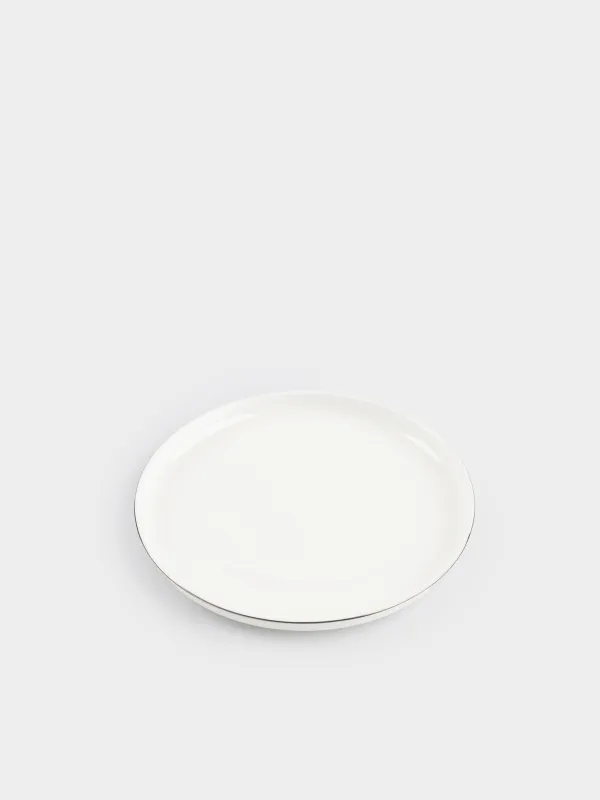Тәтті тағам тәрелкесі, 20 см, 2 дана, фарфор F, ақ, Ideal silver, image-2