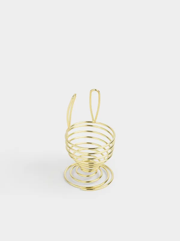 Подставка для яйца, 9 см, сталь, золотистая, Ушки кролика, Twist gold, image-1