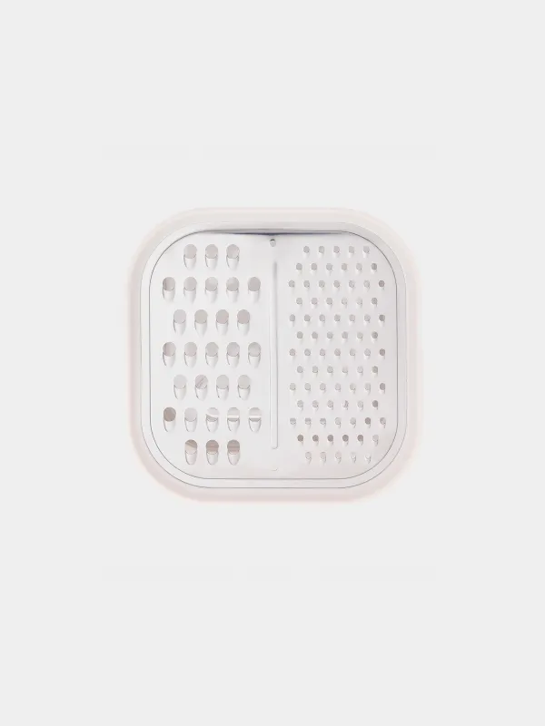 Үккіш, 14х14 см, контейнері бар, болат/пластик, сүт түстес, Soft kitchen, image-1