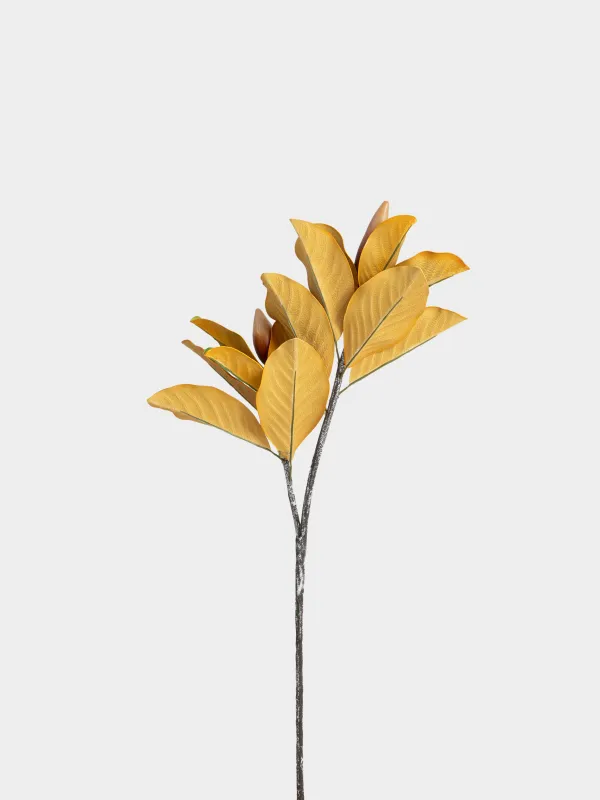Сәндік бұтақ, 98 см, полиуретан, Магнолия жапырақтары, Broadleaf decor, image-3