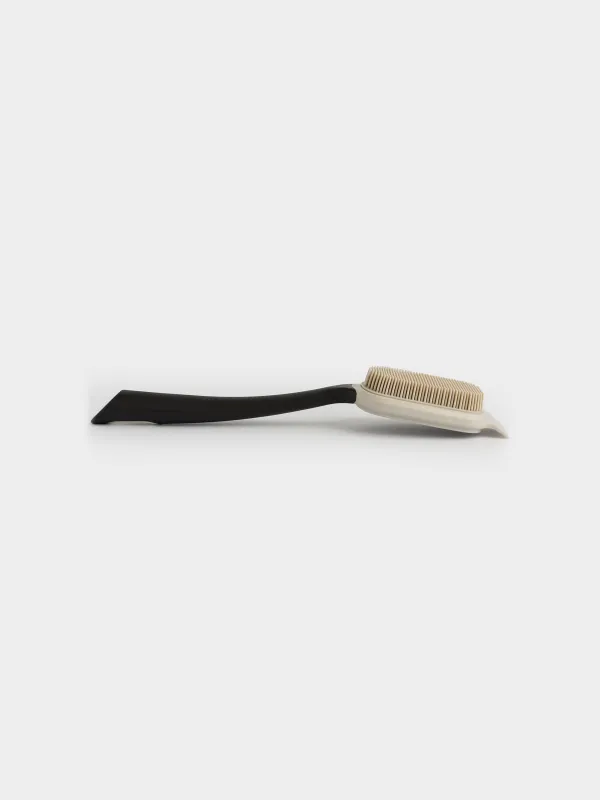 Щетка-скребок для мытья на кухне, 23 см, силикон/нейлон, серо-черная, Black clean, image-4