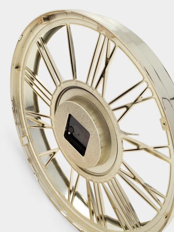 Қабырға сағаты, 44 см, металл, дөңгелек, алтын, Fantastic gold, image-3