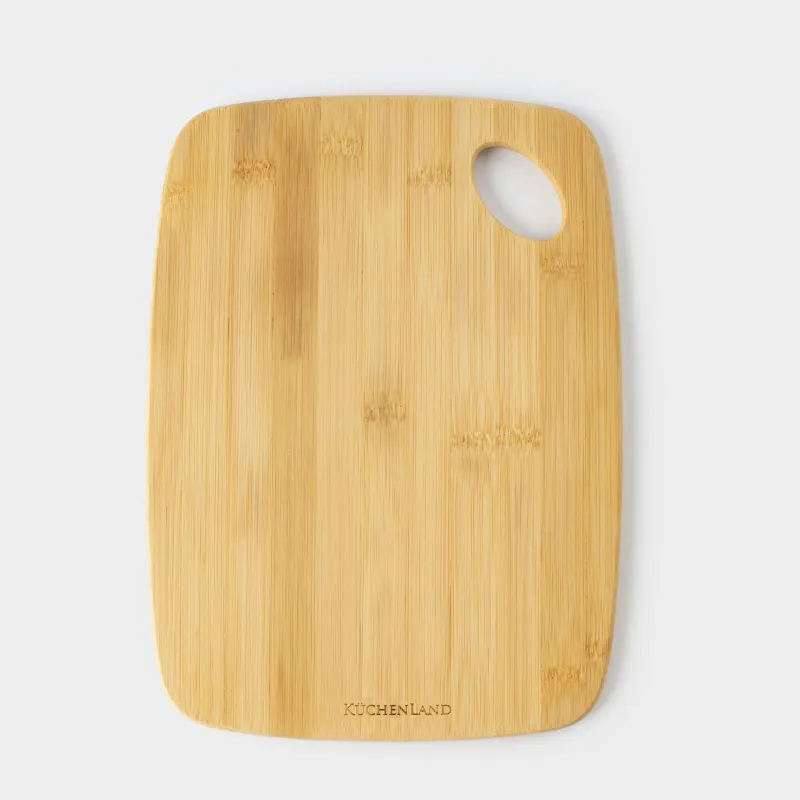 Кесу тақтасы, 30х22 см, тікбұрышты, дөңгелек, бамбук, Bamboo