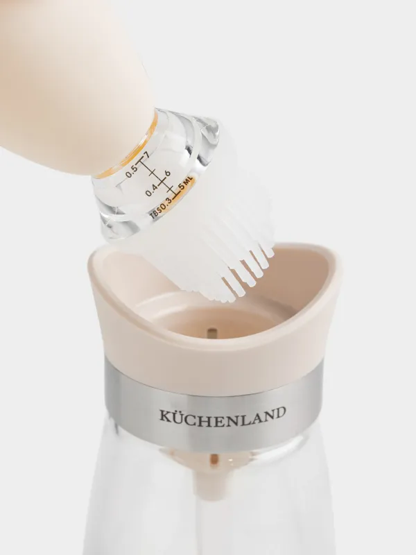 Контейнер для масла, 140 мл, с кисточкой, стекло/силикон, молочный, Milk kitchen, image-2