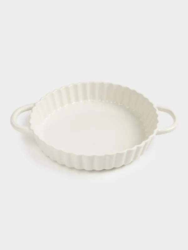 Форма для запекания, 25 см, керамика, круглая, молочная, Cakes ivory, image-6