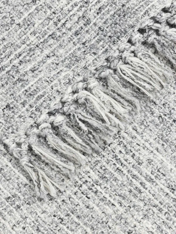 Кілемше, 70х120 см, шашағы бар, полиэстер, сұр, Jumbo, image-1