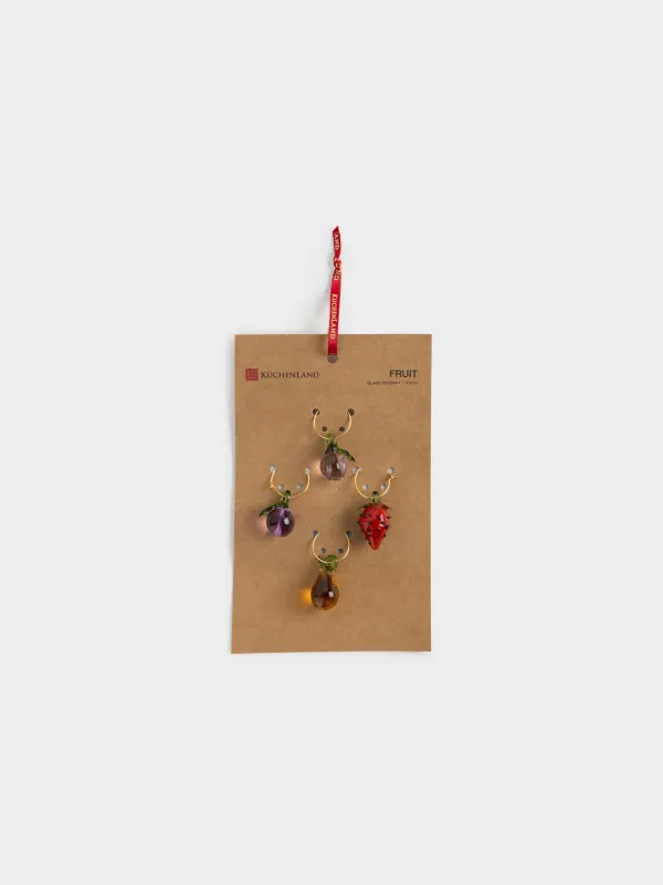 Подвеска для бокала, 4 шт, Фрукты, Fruit, image-4