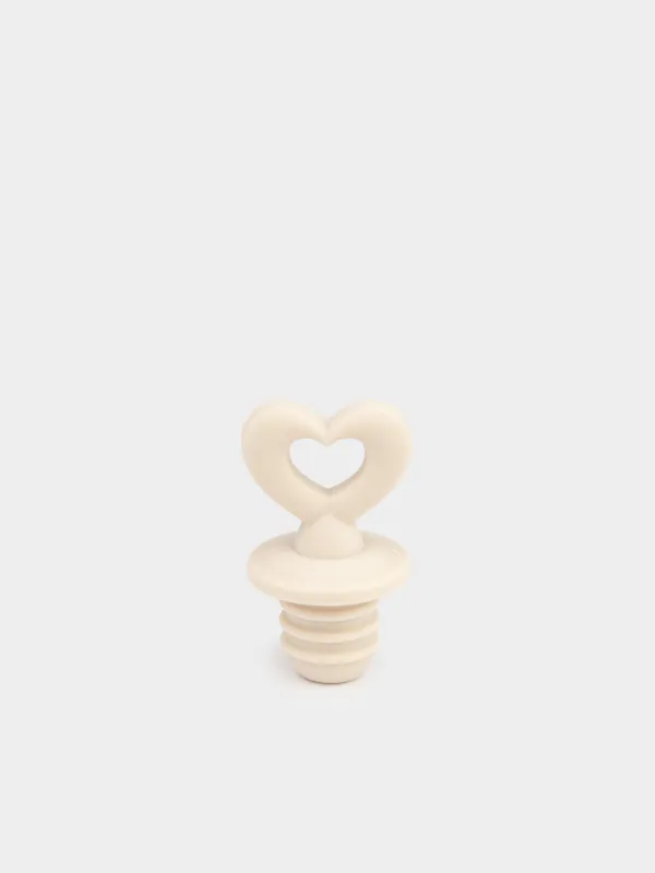 Шарап бөтелкесінің тығыны, 5 см, силикон, сарғылт, Жүрек, Soft kitchen, image-1