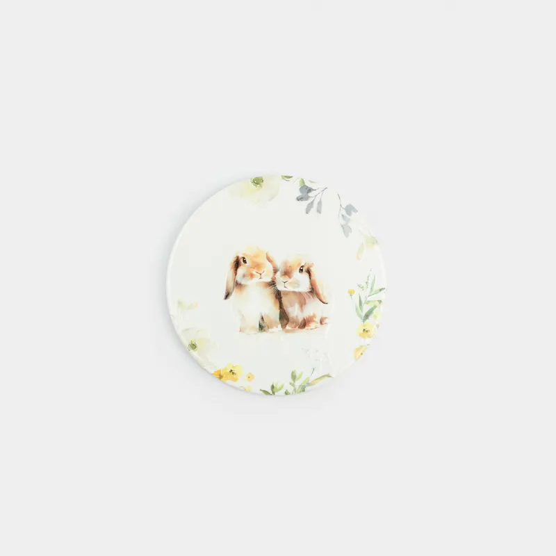 Подставка под кружку, Кролики в цветах, Natural Easter