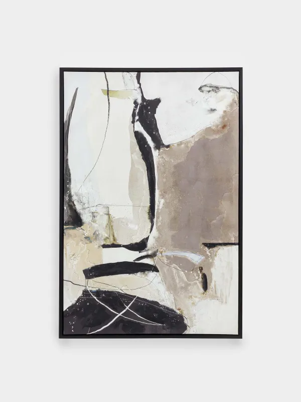 Жиектемедегі сурет, 80х120 см, кенеп, қоңыр-қара, Абстракция, Abstract, image-0