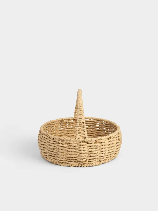 Сақтау себеті, 17х21 см, өрілген, сабы бар, целлюлоза, сопақ, Braided, image-5