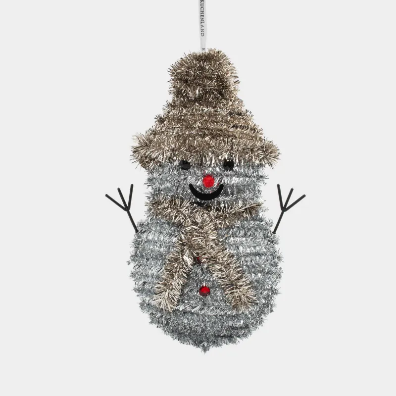 Украшение декоративное, 35 см, подвесное, Снеговик, Tinsel decor