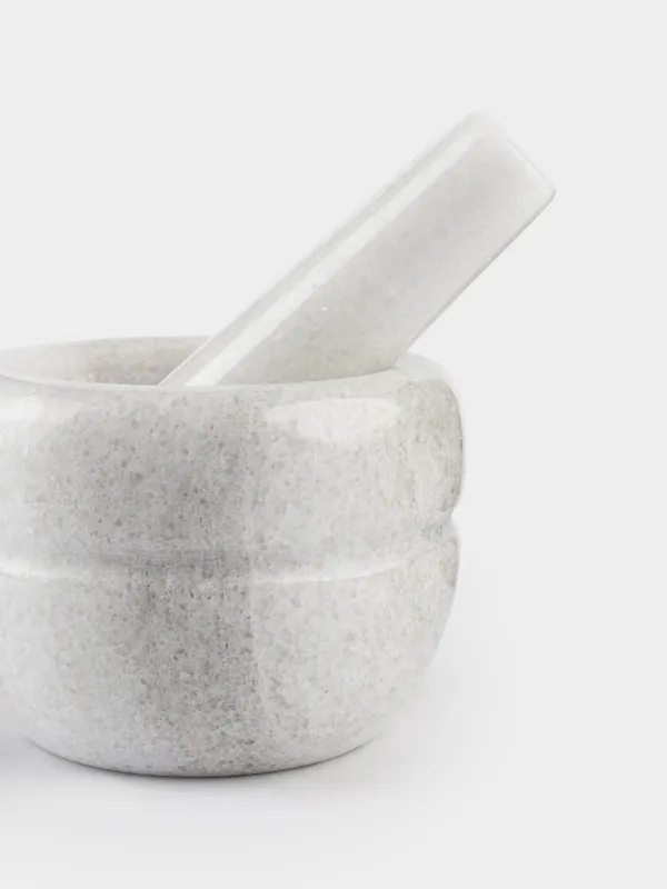 Дәмдеуіш ерітіндісі, 10 см, пистильмен, мәрмәр, ақ, Жолақ, Marble, image-2