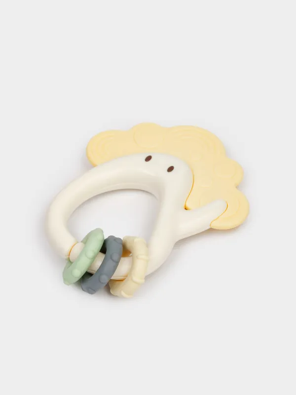 Ойыншық, 3 суспензия, сақина, силикон / пластик, бежевый, Kiddy, image-1