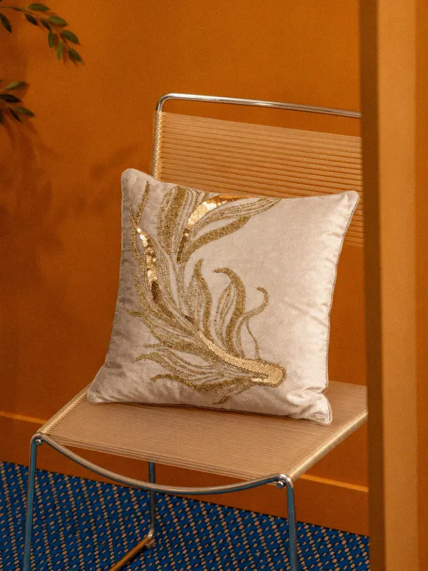 Подушка декоративная, 50х50 см, с бисером, Рыбки, Goldfish, image-2