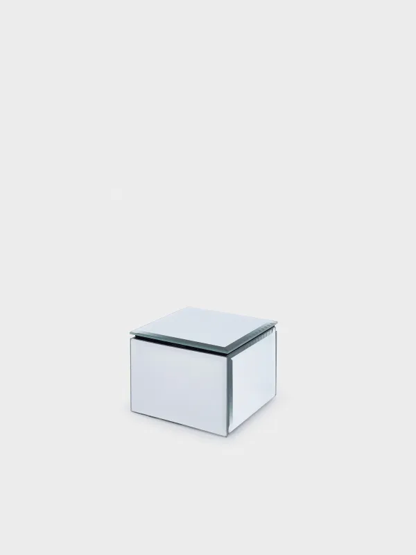 Шкатулка для украшений, 9х9 см, стекло, зеркальная, Glossy, image-0