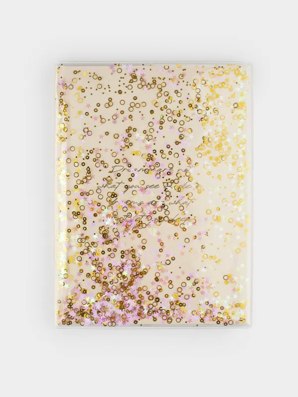 Блокнот, 15х20 см, 80 листов, с блестками, Stationery, image-0