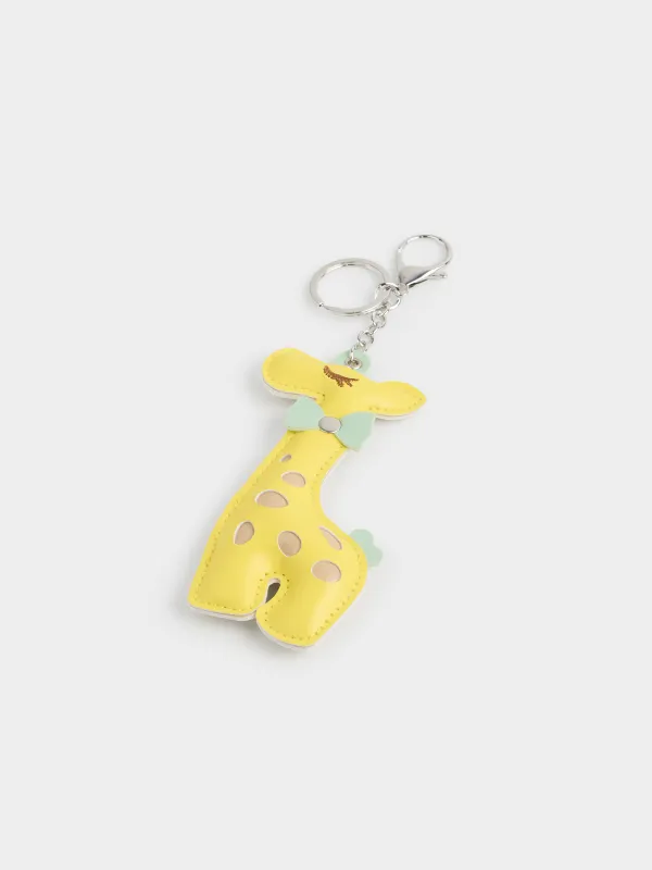 Брелок, 19 см, полиуретан/металл, желтый, Жираф, Giraffe, image-1