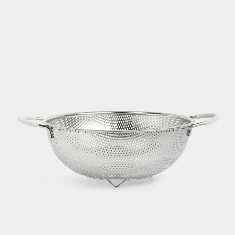 Дуршлаг, 25 см, екі тұтқасы бар, болат/силикон, сарғылт-қоңыр, Sieve