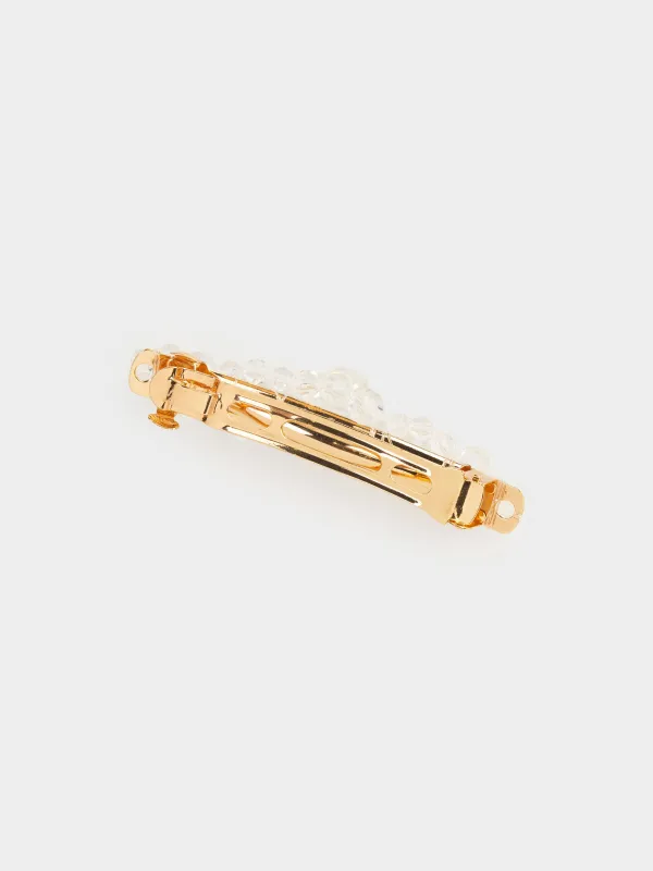 Шаш қыстырғыш, 7 см, металл/шыны, Кристалдар, Jewelry crystal, image-3
