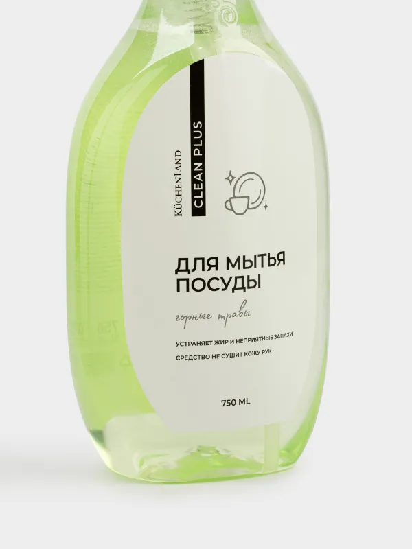 Ыдыс жууға арналған жуғыш зат, 750 мл, Тау шөптері, Clean plus, image-1