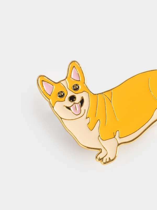 Қарындаш ұштағышы, 5х3 см, металл, қызғылт сары, Корги, Dog, image-1