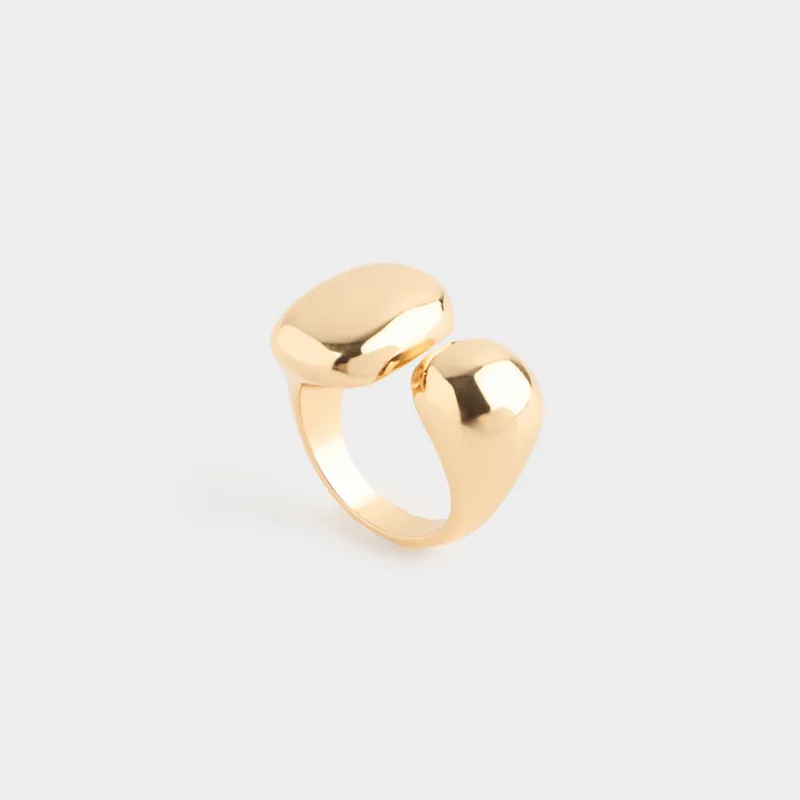 Сақина, 2 см, бірыңғай өлшем, металл, алтын түстес, Jewelry