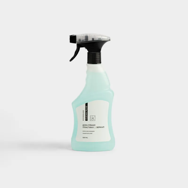Шыныға, пластикке және айналарға арналған жуғыш зат 500 мл, Clean plus