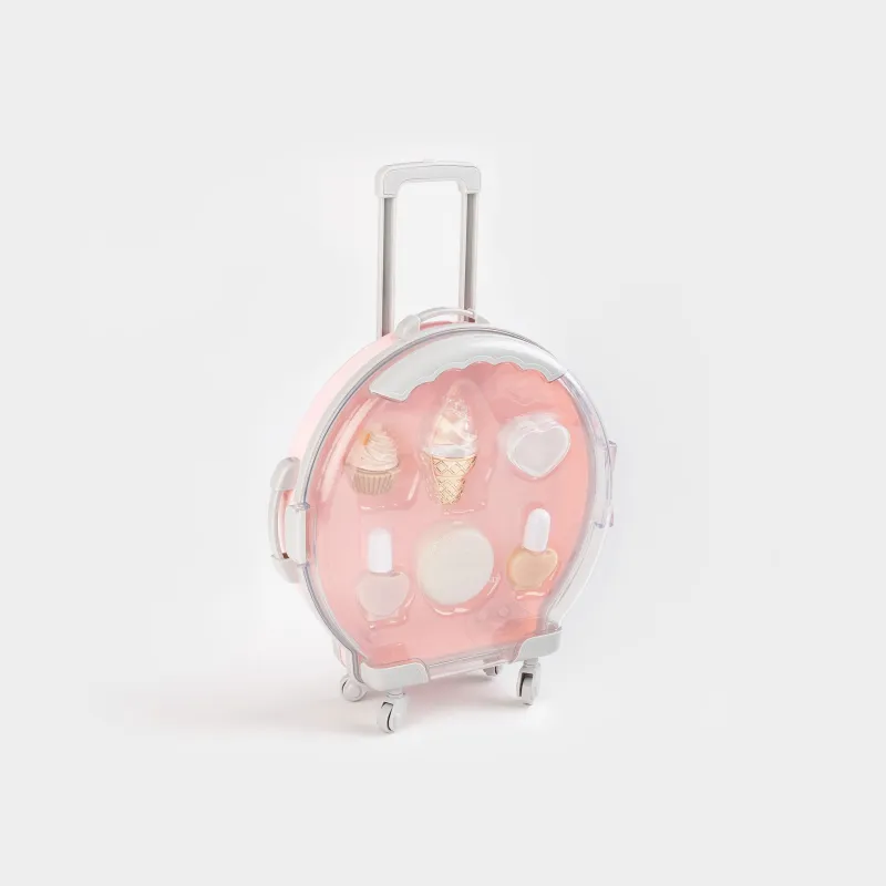 Набор косметики, детский, 19x5 см, 6 пр, пластик, серый, Чемодан, Cosmetic kids