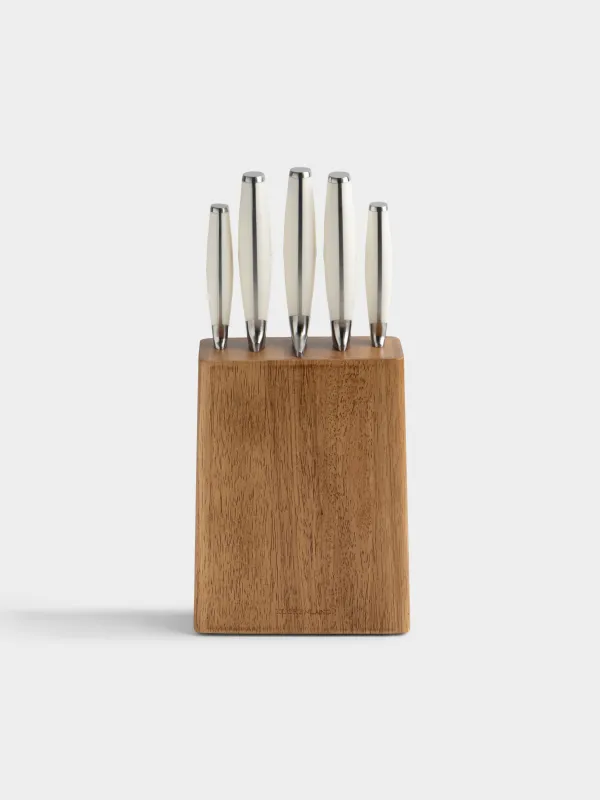 Набор ножей, в подставке, Wood kitchen, image-5