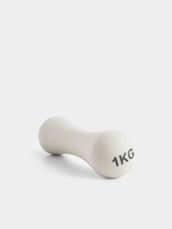 Гантель для фитнеса, 1 кг, металл/ПВХ, бежевая, Sport, image-4