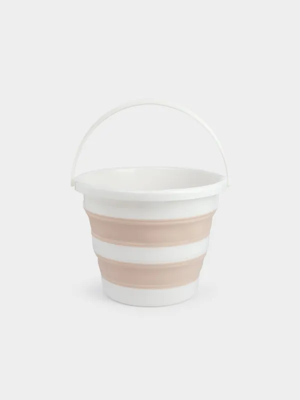 Жиналмалы шелек, 10 л, пластик / резеңке, бежевый қызғылт, Foldaway, image-0