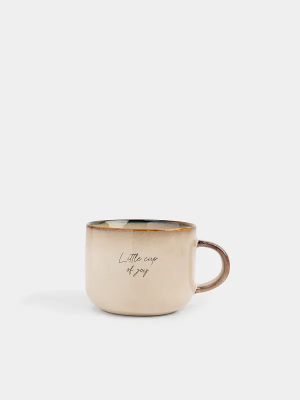 Саптыаяқ, 300 мл, тас керамика, сарғылт-қоңыр, Little cup of joy, Velir, image-0