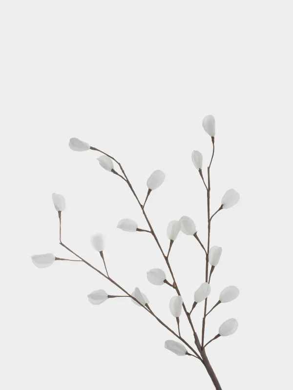 Ветка декоративная, 1 м, Белые листья, Flower garden, image-1