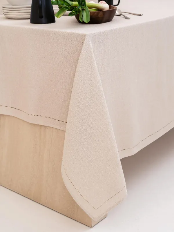 Дастархан, 170х250 см, полиэстер, күміс Крем, Hemstitch, image-7