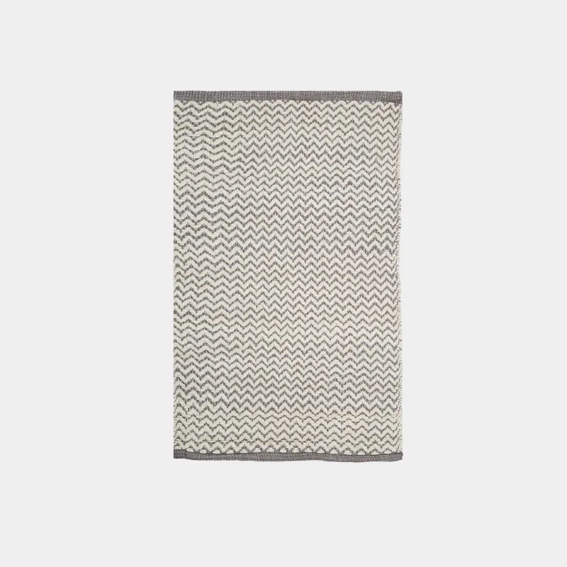 Кілем, 50х80 см, мақта, АҚ және сұр, лурекс Зигзагтары, Shiny threads