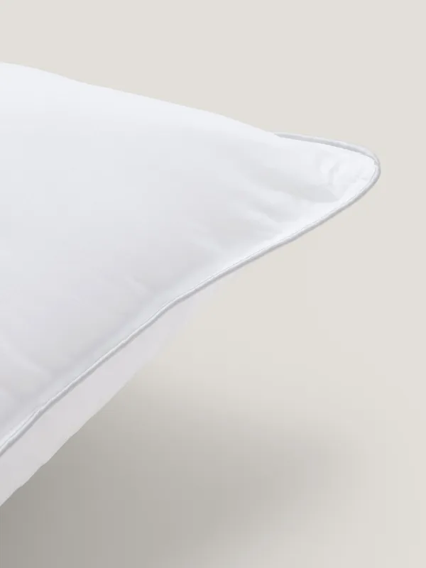 Жастық, 50х70 см, мақта/микрофибра, ақ, күміс жиектері бар, Soft cotton, image-1