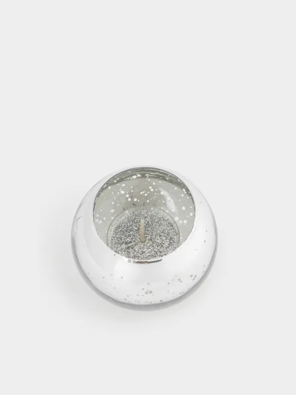 Шай шамы, 4 см, 4 дана, шам ұстағышы бар, шыны, шампан, Patina, image-2