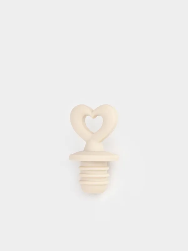 Шарап бөтелкесінің тығыны, 5 см, силикон, сарғылт, Жүрек, Soft kitchen, image-3