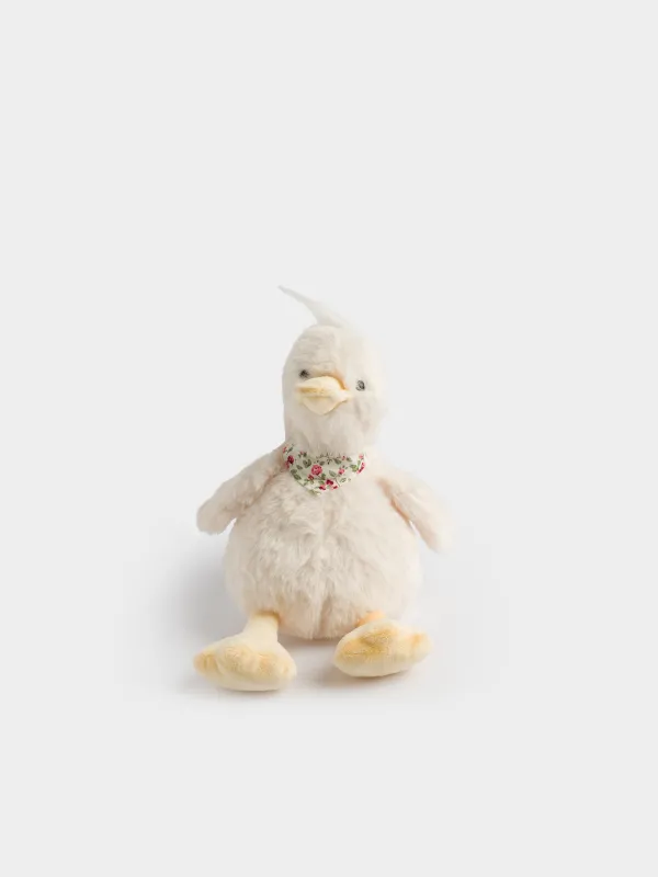 Игрушка, 19 см, мягкая, полиэстер, белая, Утенок, Duck toy, image-0