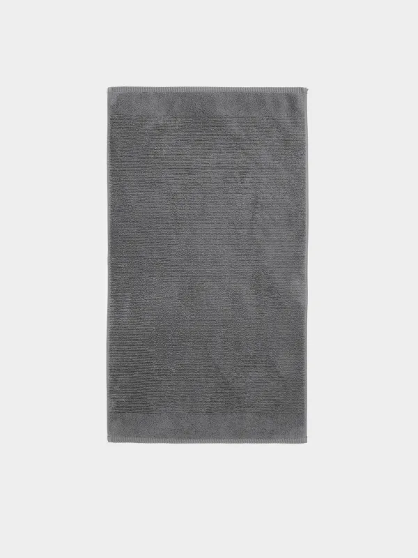 Сүлгі, 50х90 см, мақта, қою сұр, Terry cotton, image-1