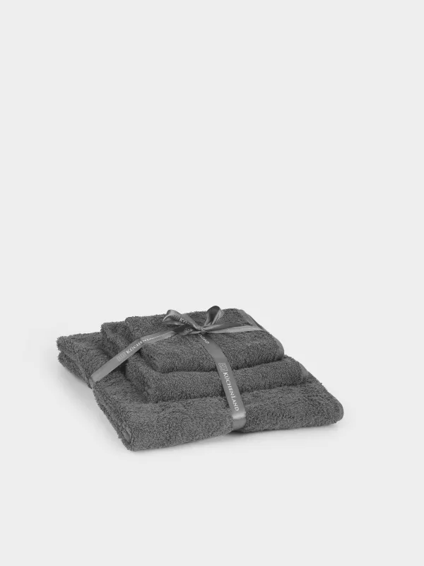 Комплект полотенец, 40х60/50х90/70х140 см, 3 шт, хлопок, графитовый, Natural cotton, image-5