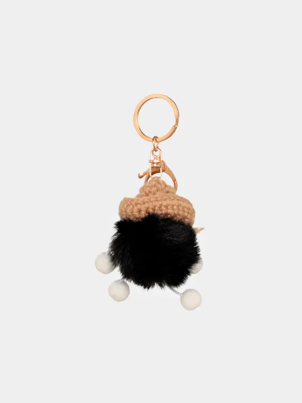 Брелок, 8 см, мягкий, полиэстер/металл, черный, Keychain toy, image-1