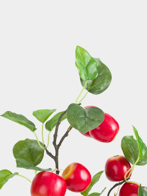 Сәндік бұтақ, 80 см, пенопласт/полиэстер, Қызыл алма, Fruit decor, image-3