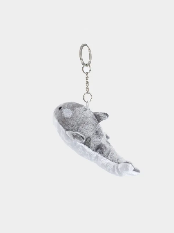 Брелок, 14 см, мягкий, полиэстер/металл, бело-серый, Касатка, Aquatic animals, image-2
